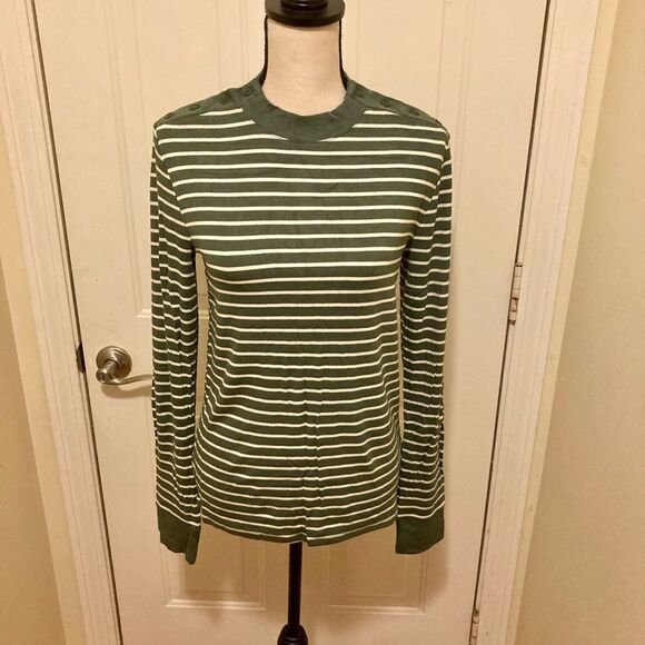 Super Soft Modal Button Shoulder Top- Tall - Picture 3 of 8